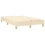 Box spring bed with mattress and LED cream fabric 120x200 cm by vidaXL, Beds and slatted bases - Ref: Foro24-3133626, Price: ...