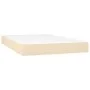 Box spring bed with mattress and LED cream fabric 120x200 cm by vidaXL, Beds and slatted bases - Ref: Foro24-3133626, Price: ...