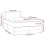 Box spring bed with mattress and LED cream fabric 120x200 cm by vidaXL, Beds and slatted bases - Ref: Foro24-3133626, Price: ...