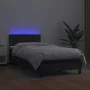 Box spring bed and LED mattress black synthetic leather 90x200 cm by vidaXL, Beds and slatted bases - Ref: Foro24-3134141, Pr...