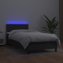 Cama box spring y colchón LED cuero sintético negro 90x200 cm de vidaXL, Camas y somieres - Ref: Foro24-3134141, Precio: 298,...