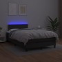 Cama box spring colchón y LED cuero sintético negro 120x200 cm de vidaXL, Camas y somieres - Ref: Foro24-3134153, Precio: 384...