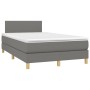 Cama box spring con colchón y LED tela gris oscuro 120x200 cm de vidaXL, Camas y somieres - Ref: Foro24-3133542, Precio: 384,...