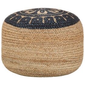 Puf hecho a mano azul 45x30 cm yute de vidaXL, Otomanas - Ref: Foro24-248087, Precio: 62,64 €, Descuento: %