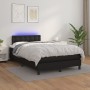Cama box spring colchón y LED cuero sintético negro 120x200 cm de vidaXL, Camas y somieres - Ref: Foro24-3134213, Precio: 385...