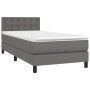 Cama box spring y colchón LED cuero sintético gris 80x200 cm de vidaXL, Camas y somieres - Ref: Foro24-3134193, Precio: 282,9...