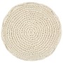 Puf de macramé hecho a mano algodón 45x30 cm de vidaXL, Otomanas - Ref: Foro24-248089, Precio: 82,89 €, Descuento: %