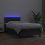 Cama box spring y colchón LED cuero sintético negro 90x200 cm de vidaXL, Camas y somieres - Ref: Foro24-3134201, Precio: 300,...