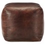 Puf marrón oscuro 40x40x40 cm cuero genuino de cabra de vidaXL, Otomanas - Ref: Foro24-248127, Precio: 111,82 €, Descuento: %