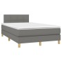 Cama box spring con colchón y LED tela gris oscuro 120x200 cm de vidaXL, Camas y somieres - Ref: Foro24-3133702, Precio: 391,...