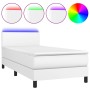 Cama box spring y colchón LED cuero sintético blanco 80x200 cm de vidaXL, Camas y somieres - Ref: Foro24-3134070, Precio: 295...