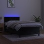 Cama box spring colchón y LED terciopelo negro 80x200 cm de vidaXL, Camas y somieres - Ref: Foro24-3134251, Precio: 279,45 €,...