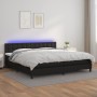Cama box spring colchón y LED cuero sintético negro 200x200 cm de vidaXL, Camas y somieres - Ref: Foro24-3134243, Precio: 551...