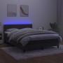 Cama box spring colchón y LED terciopelo gris oscuro 140x200 cm de vidaXL, Camas y somieres - Ref: Foro24-3134286, Precio: 43...
