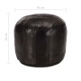 Puf negro 40x35 cm cuero genuino de cabra de vidaXL, Otomanas - Ref: Foro24-248131, Precio: 94,77 €, Descuento: %