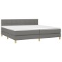 Cama box spring con colchón y LED tela gris oscuro 200x200 cm de vidaXL, Camas y somieres - Ref: Foro24-3133742, Precio: 574,...