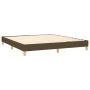 Box spring bed with LED mattress dark brown fabric 180x200 cm by vidaXL, Beds and slatted bases - Ref: Foro24-3133736, Price:...