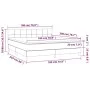 Box spring bed with LED mattress dark brown fabric 180x200 cm by vidaXL, Beds and slatted bases - Ref: Foro24-3133736, Price:...