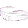 Cama box spring colchón y LED terciopelo azul oscuro 140x200 cm de vidaXL, Camas y somieres - Ref: Foro24-3134289, Precio: 42...