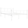 Estructura de cama de metal blanco 120x200 cm de vidaXL, Camas y somieres - Ref: Foro24-284631, Precio: 101,22 €, Descuento: %