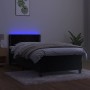 Cama box spring colchón y LED terciopelo negro 80x200 cm de vidaXL, Camas y somieres - Ref: Foro24-3134311, Precio: 276,18 €,...