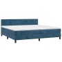 Cama box spring colchón y LED terciopelo azul oscuro 200x200 cm de vidaXL, Camas y somieres - Ref: Foro24-3134307, Precio: 57...