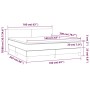 Cama box spring colchón y LED terciopelo rosa 160x200 cm de vidaXL, Camas y somieres - Ref: Foro24-3134296, Precio: 461,00 €,...