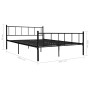 Estructura de cama de metal negro 180x200 cm de vidaXL, Camas y somieres - Ref: Foro24-284641, Precio: 158,75 €, Descuento: %