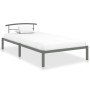 Estructura de cama de metal gris 90x200 cm de vidaXL, Camas y somieres - Ref: Foro24-284662, Precio: 80,55 €, Descuento: %