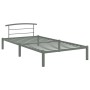 Estructura de cama de metal gris 90x200 cm de vidaXL, Camas y somieres - Ref: Foro24-284662, Precio: 80,55 €, Descuento: %