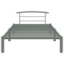 Estructura de cama de metal gris 90x200 cm de vidaXL, Camas y somieres - Ref: Foro24-284662, Precio: 80,55 €, Descuento: %