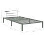 Estructura de cama de metal gris 90x200 cm de vidaXL, Camas y somieres - Ref: Foro24-284662, Precio: 80,55 €, Descuento: %
