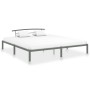 Estructura de cama de metal gris 200x200 cm de vidaXL, Camas y somieres - Ref: Foro24-284706, Precio: 86,95 €, Descuento: %