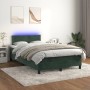 Cama box spring colchón y LED terciopelo verde oscuro 120x200cm de vidaXL, Camas y somieres - Ref: Foro24-3134336, Precio: 36...