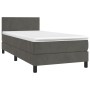 Cama box spring colchón y LED terciopelo gris oscuro 80x200 cm de vidaXL, Camas y somieres - Ref: Foro24-3134250, Precio: 285...