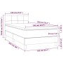 Cama box spring colchón y LED terciopelo azul oscuro 100x200 cm de vidaXL, Camas y somieres - Ref: Foro24-3134391, Precio: 32...