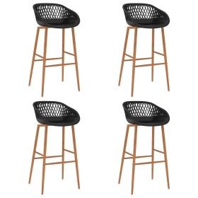 Taburetes de cocina 4 unidades negro de vidaXL, Taburetes de cocina - Ref: Foro24-248164, Precio: 255,89 €, Descuento: %