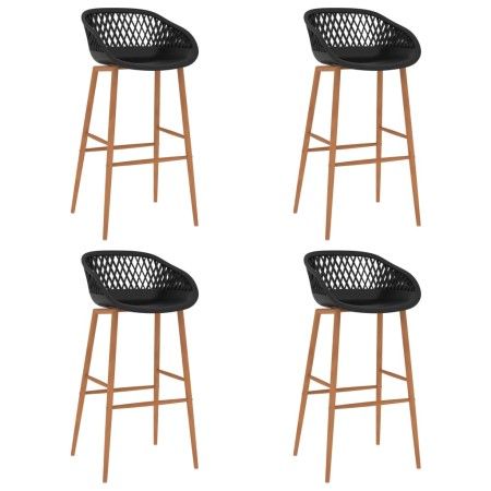 Taburetes de cocina 4 unidades negro de vidaXL, Taburetes de cocina - Ref: Foro24-248164, Precio: 255,89 €, Descuento: %
