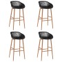 Taburetes de cocina 4 unidades negro de vidaXL, Taburetes de cocina - Ref: Foro24-248164, Precio: 255,89 €, Descuento: %