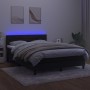 Cama box spring colchón y LED terciopelo negro 140x190 cm de vidaXL, Camas y somieres - Ref: Foro24-3134461, Precio: 404,15 €...