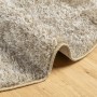 Alfombra pelo largo aspecto brillante ISTAN beige Ø 80 cm en Alfombras | Comprar online en Foru.es