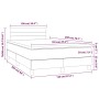 Cama box spring colchón y LED terciopelo gris claro 120x200 cm de vidaXL, Camas y somieres - Ref: Foro24-3134453, Precio: 381...