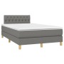 Cama box spring con colchón y LED tela gris oscuro 120x200 cm de vidaXL, Camas y somieres - Ref: Foro24-3133942, Precio: 380,...
