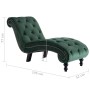 Diván de terciopelo verde de vidaXL, Divanes - Ref: Foro24-248610, Precio: 336,50 €, Descuento: %