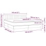Cama box spring colchón y LED terciopelo gris claro 160x200 cm de vidaXL, Camas y somieres - Ref: Foro24-3134531, Precio: 479...