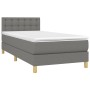 Cama box spring con colchón y LED tela gris oscuro 90x190 cm de vidaXL, Camas y somieres - Ref: Foro24-3133998, Precio: 331,0...