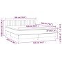 Cama box spring colchón y LED terciopelo azul oscuro 180x200 cm de vidaXL, Camas y somieres - Ref: Foro24-3134541, Precio: 54...