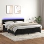 Cama box spring colchón y LED terciopelo negro 180x200 cm de vidaXL, Camas y somieres - Ref: Foro24-3134539, Precio: 525,68 €...