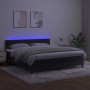 Cama box spring colchón y LED terciopelo negro 180x200 cm de vidaXL, Camas y somieres - Ref: Foro24-3134539, Precio: 525,68 €...