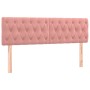 Cama box spring colchón y LED terciopelo rosa 140x190 cm de vidaXL, Camas y somieres - Ref: Foro24-3134584, Precio: 457,56 €,...